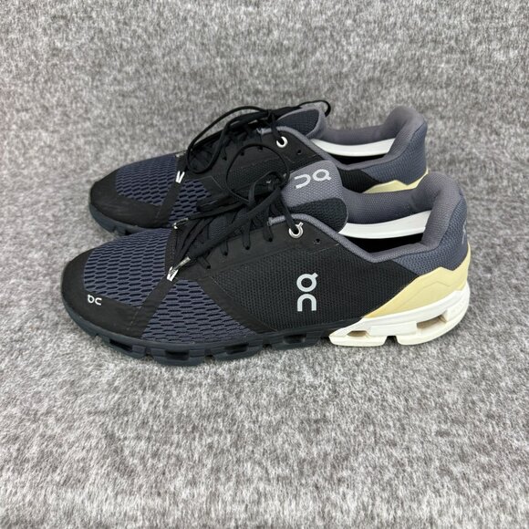 ✅On Cloudflyer Mens 11.5M Athletic Running Sneakers Black/Blue/Gray✅ No Insoles - Picture 6 of 12